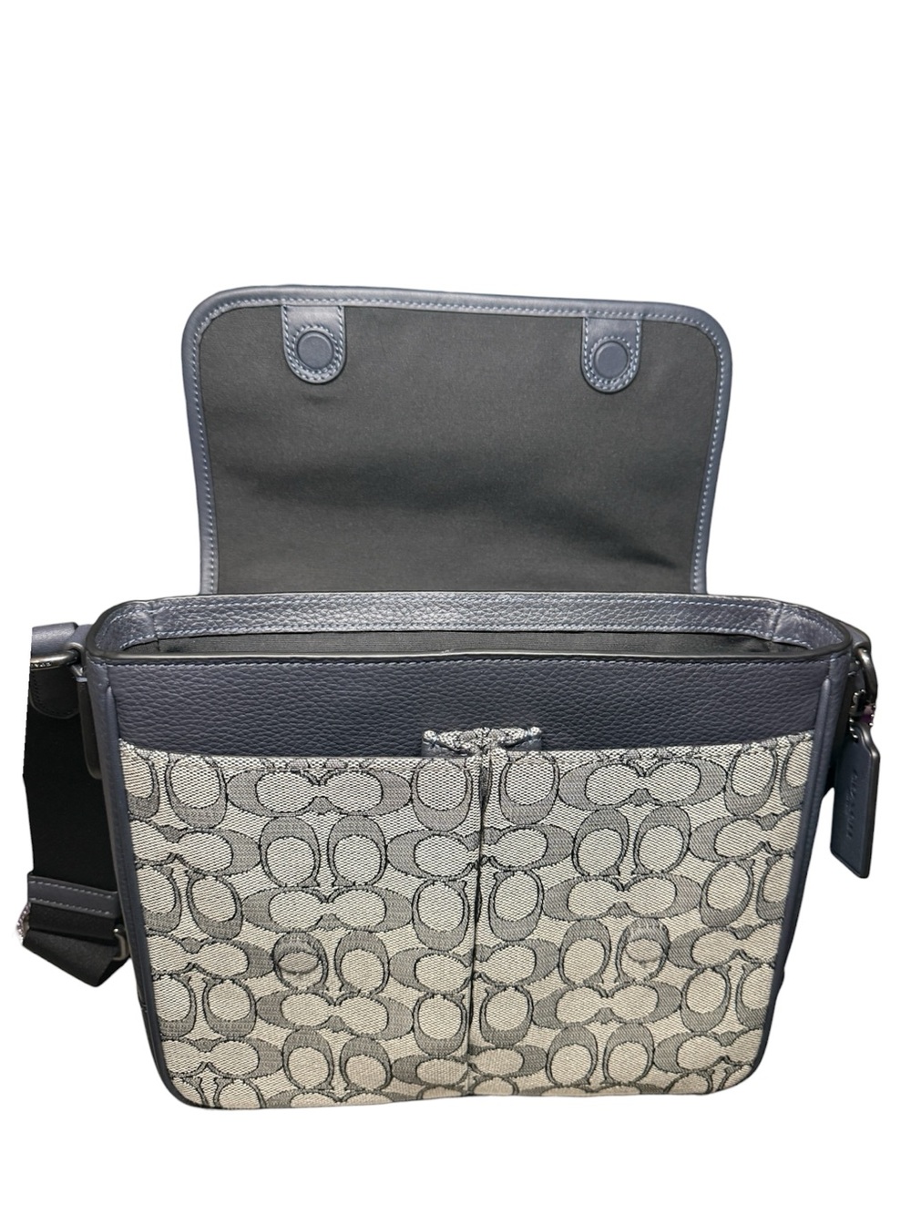 Coach Unisex Map Bag 26 Calf Leather w/ Gunmetal Hardware with Dustbag- NEW - Picture 4 of 8